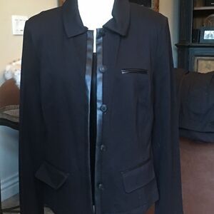 CABI TAILORED Leather Trimmed Jacket!